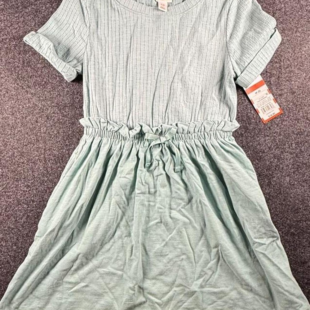 Ocean green dress with pockets size M (8) - Picture 1 of 4
